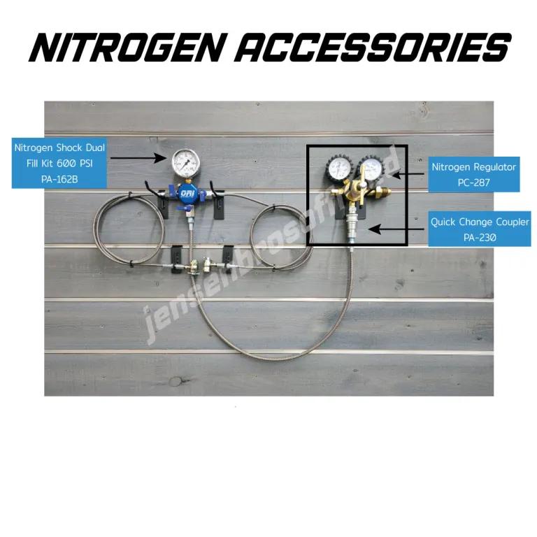 600 PSI Dual Fill Kit, Nitrogen Regulator and Quick Change Coupler Bundle